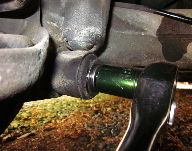 *Picture of nut removal with ratchet