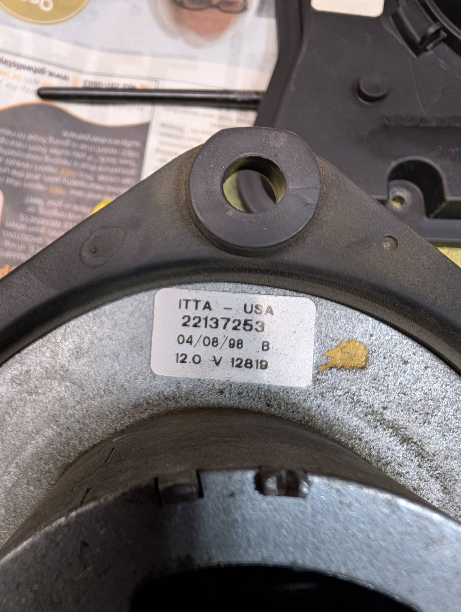 Label on the motor casing