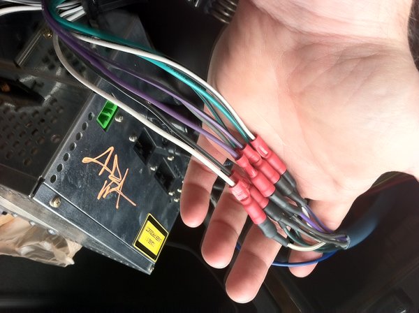 Bullet connectors to a length of 8 (9) conductor JL Audio wire