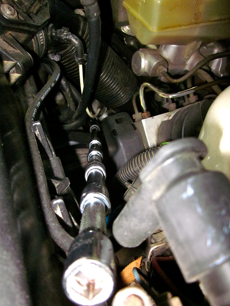 A 1 foot 9 inch extension to reach the bottom hose clamp.