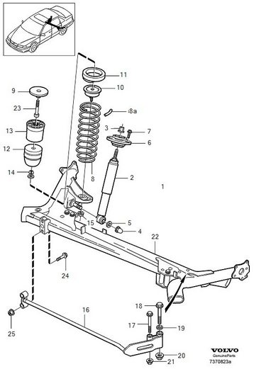FWD rear suspension dealing with the springs/struts