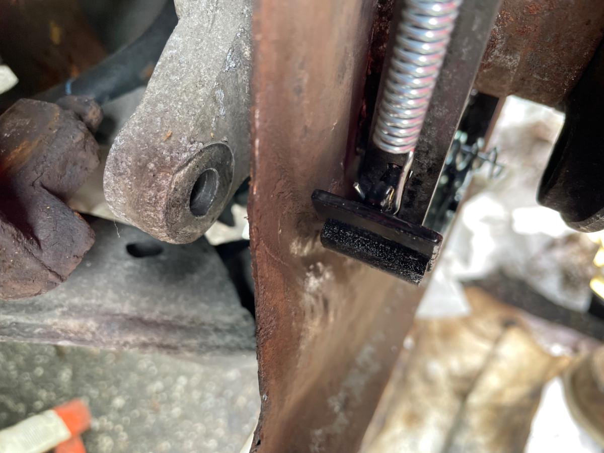 Note the slight angle on the spring facilitating install