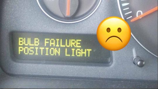 Bulb Failure Position Light 1 -