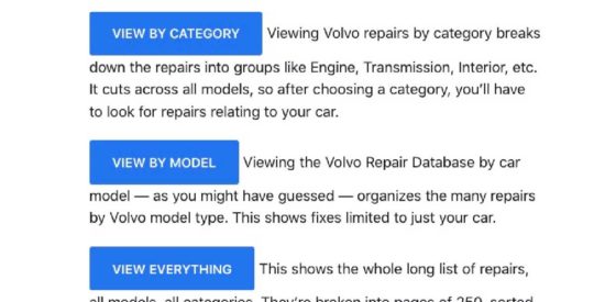 Volvo Repair Database