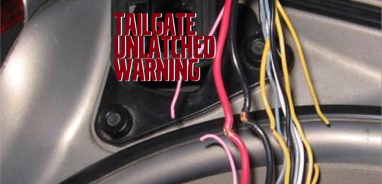 Tailgate Unlatched - wires