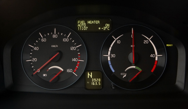 Volvo C30 -  EV, Guage cluster, interior, spedometer, tachometer