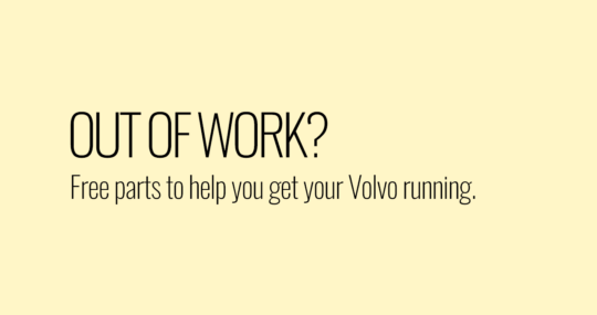 Free Volvo Parts for those in financial distress