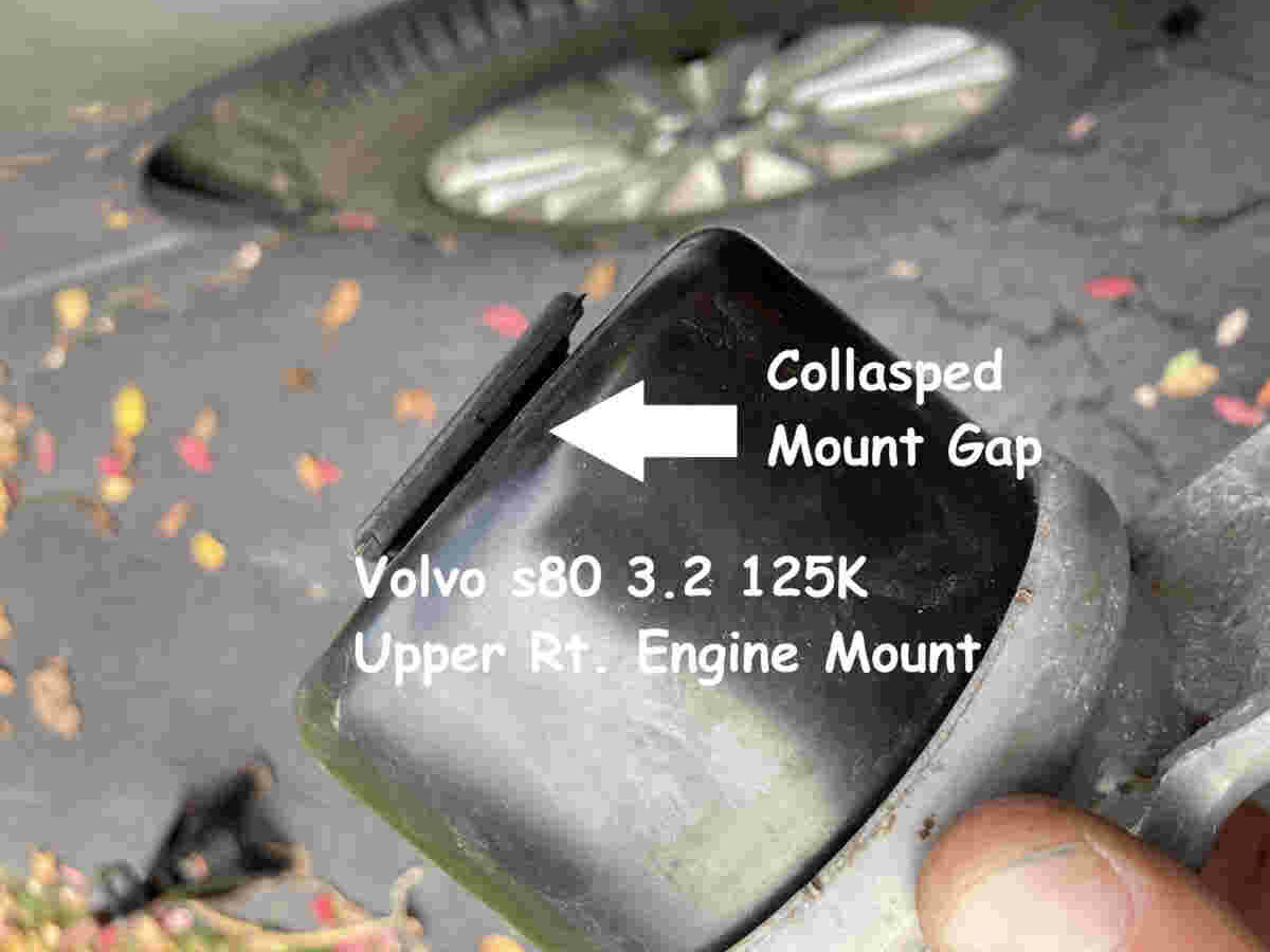 S80 original engine mount gap- 